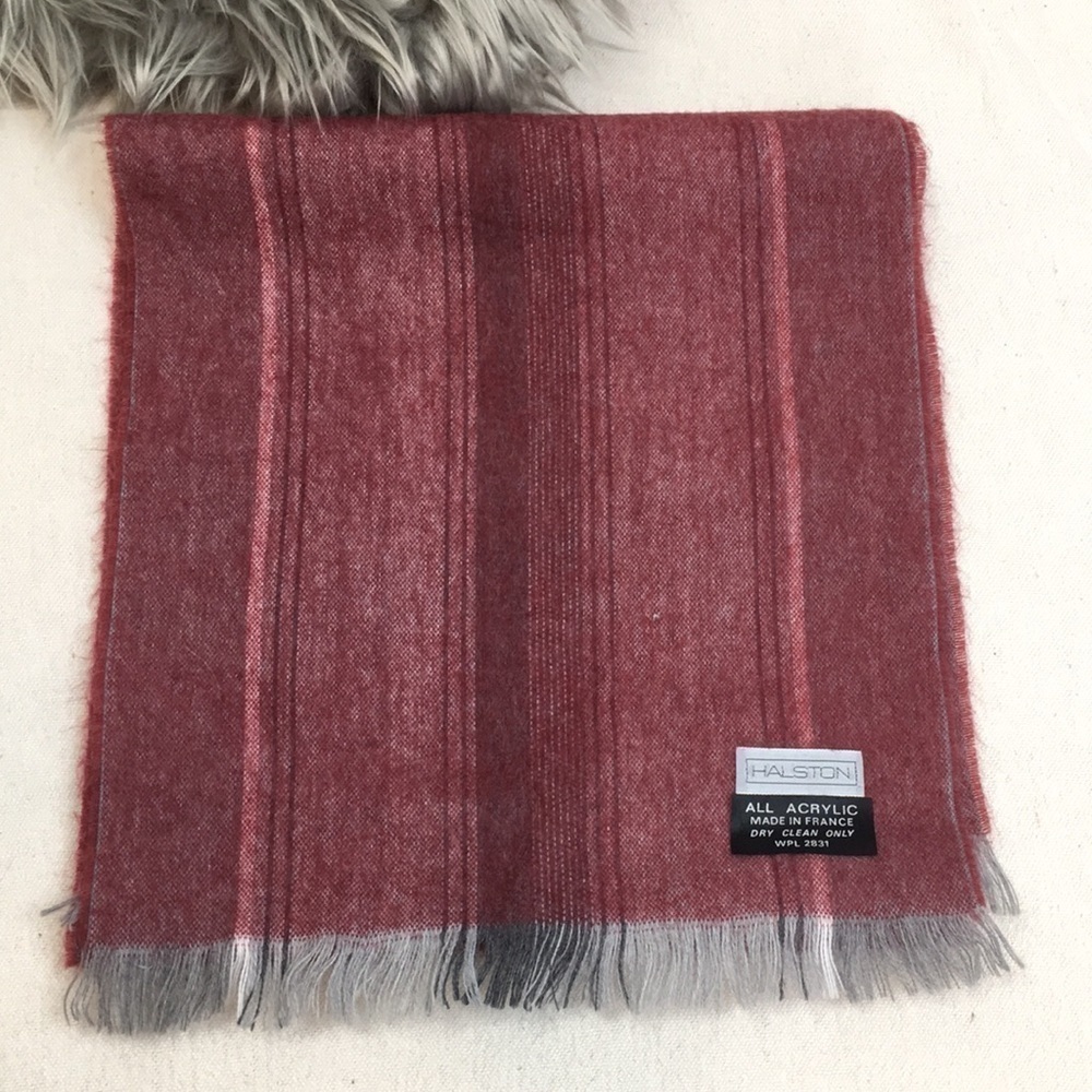 VTG Halston Acrylic Scarf Made in France